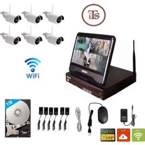 Wireless 8Ch NVR Combo 10" LCD Wifi 6 Camera Kit
